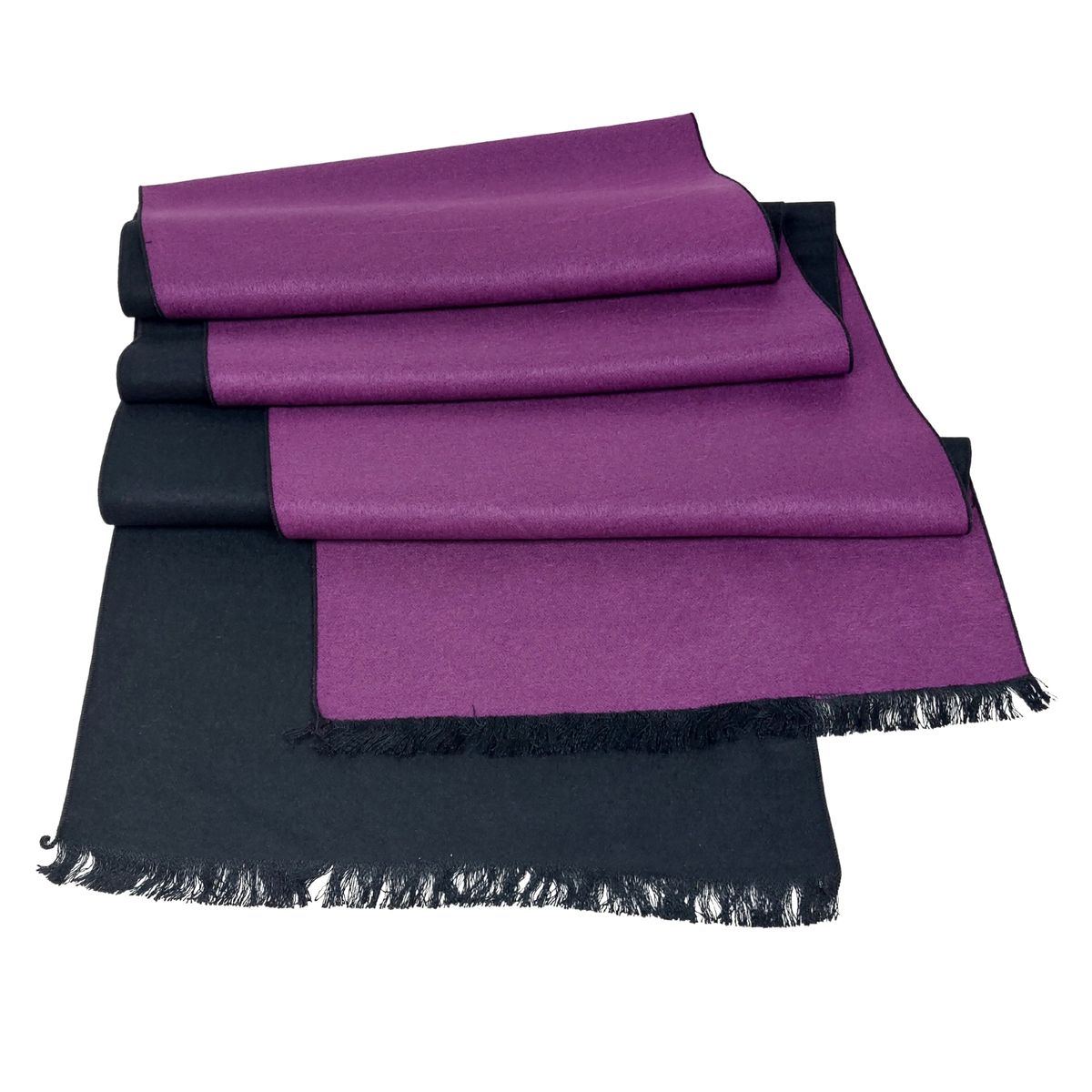 Zweifarbiger Seidenflanell Schal