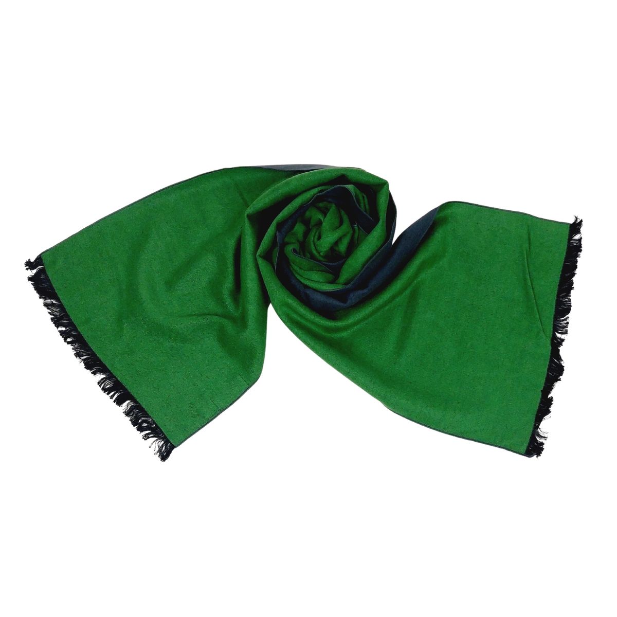 Zweifarbiger Seidenflanell Schal