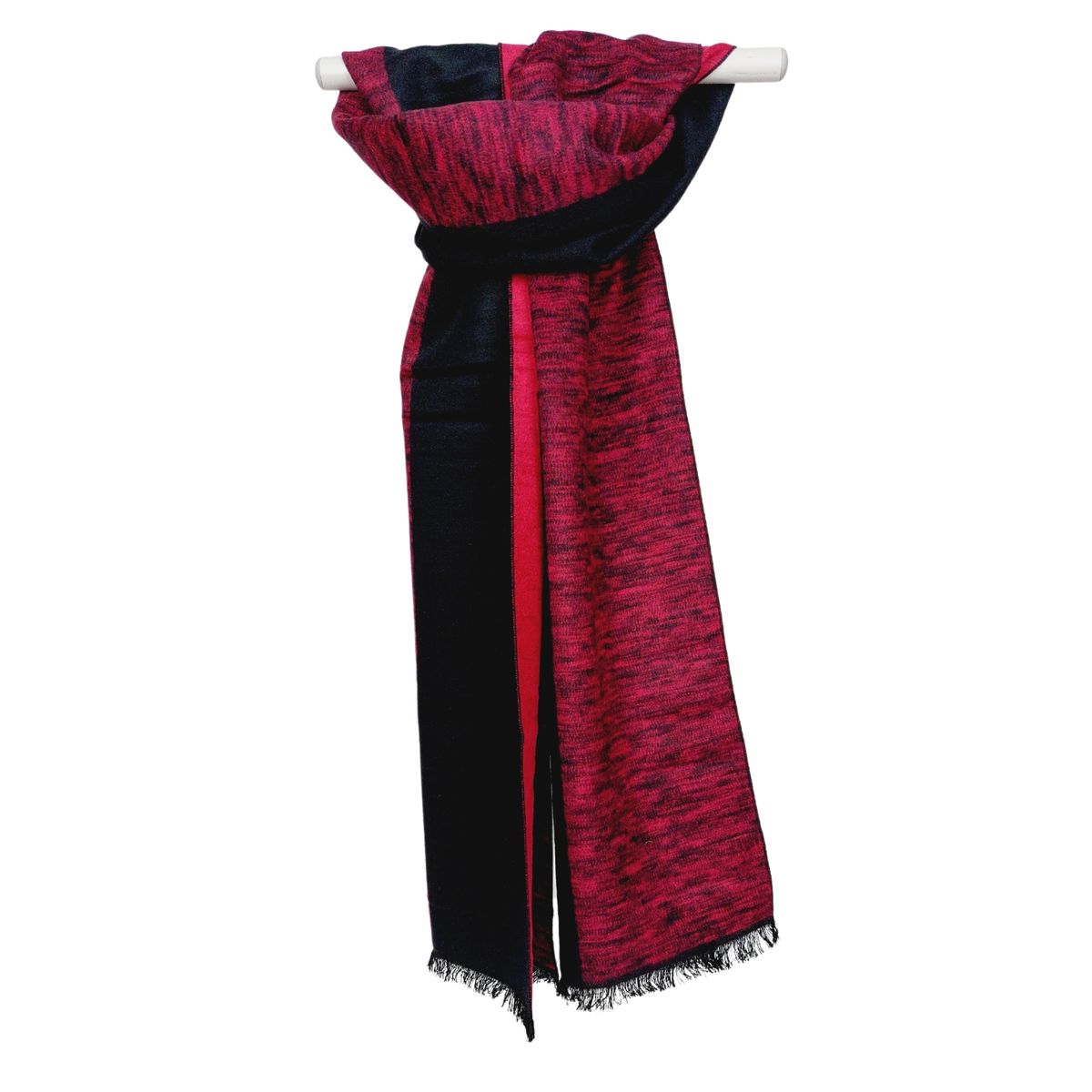 Zweifarbiger Seidenflanell Schal