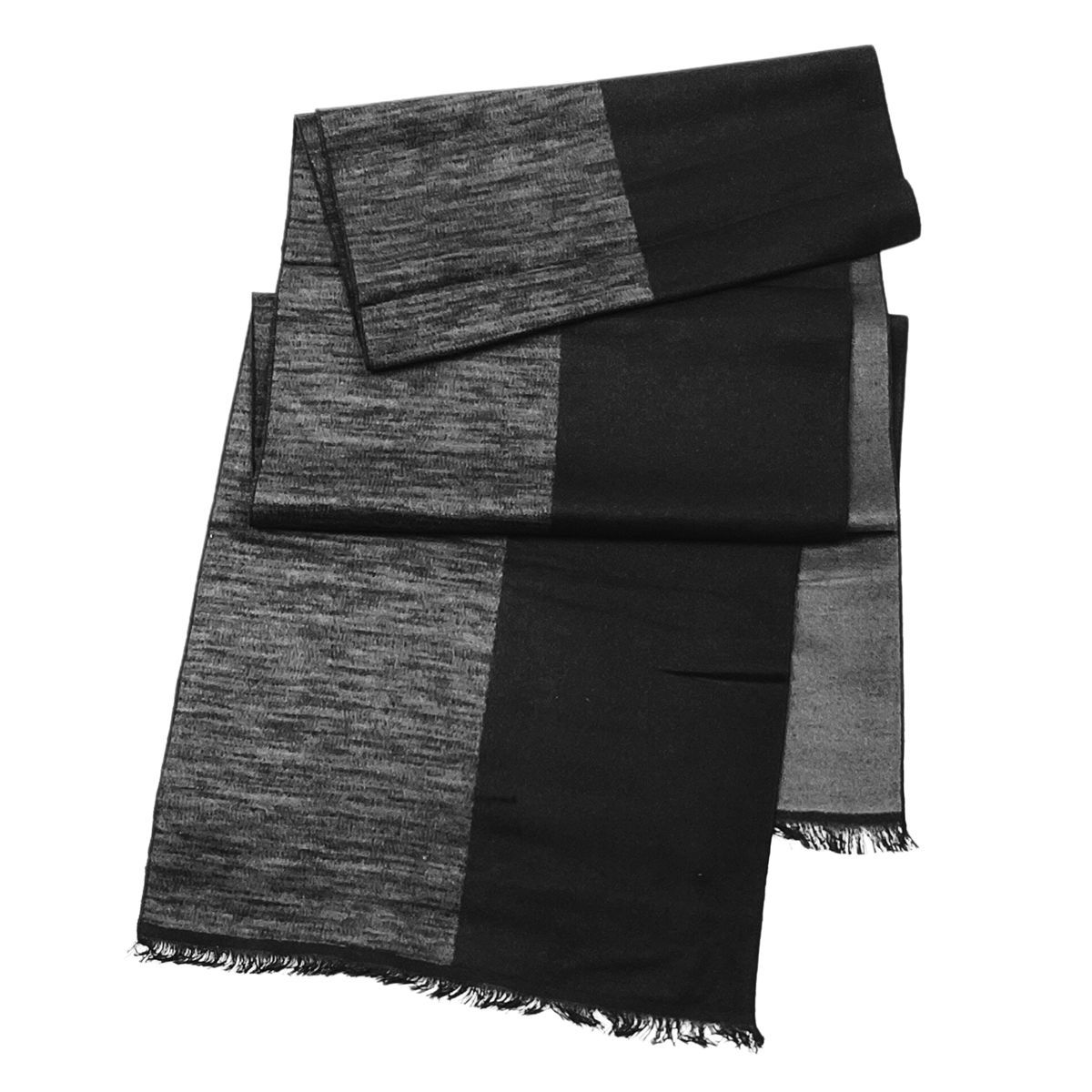 Zweifarbiger Seidenflanell Schal