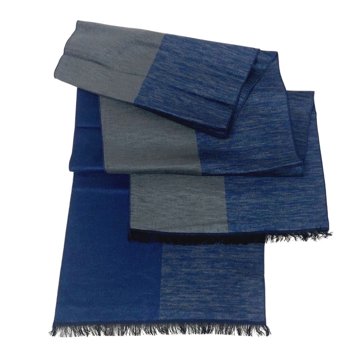 Zweifarbiger Seidenflanell Herrenschal