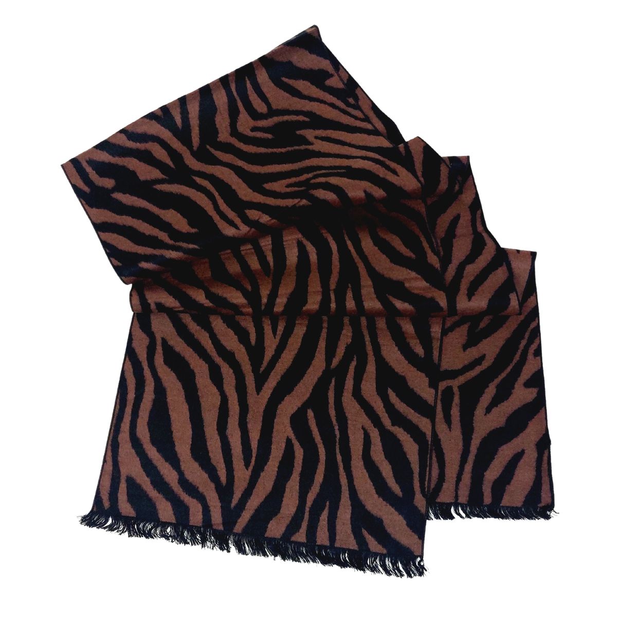 Schal aus Seidenflanell mit Zebra-Print