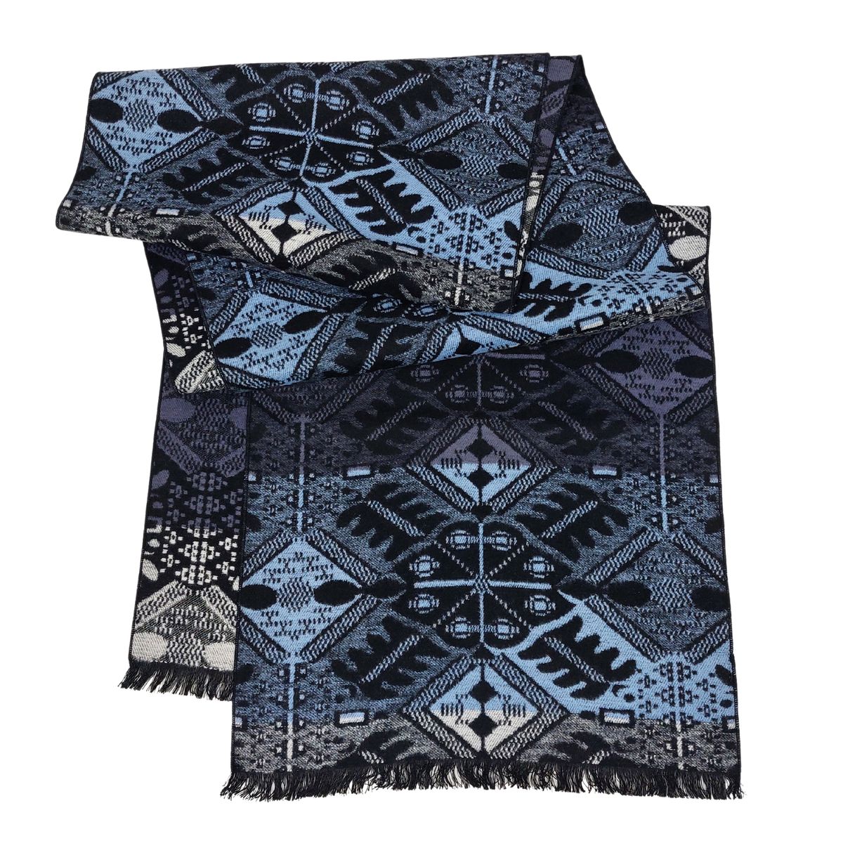 Ornamentaler Seidenflanell Schal