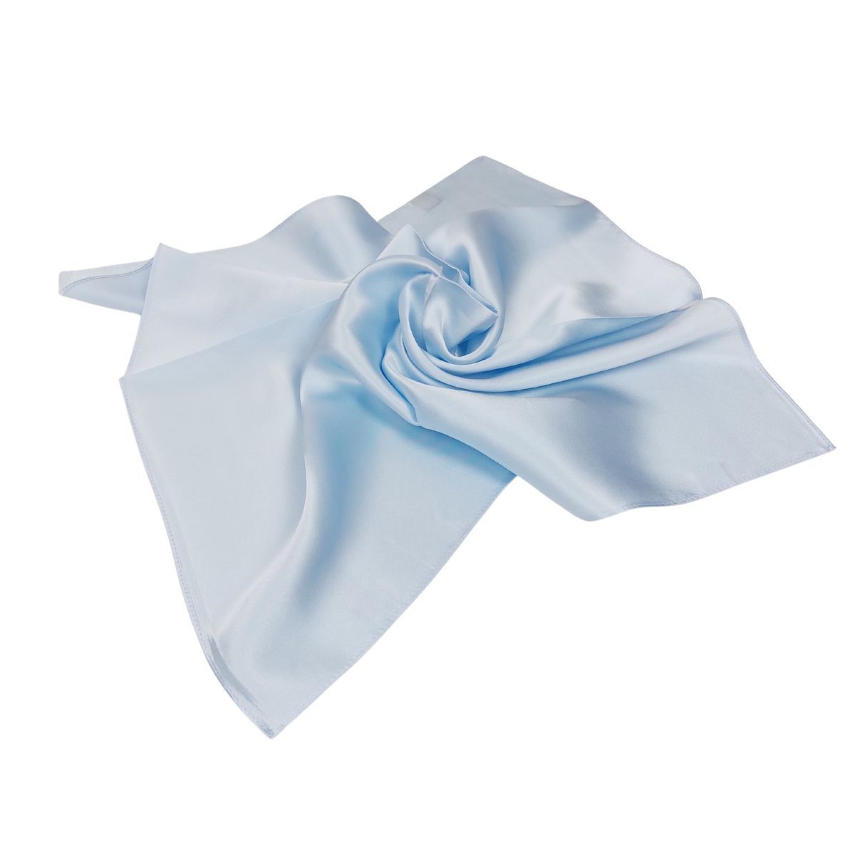 Hellblaues Seidensatin Nickituch