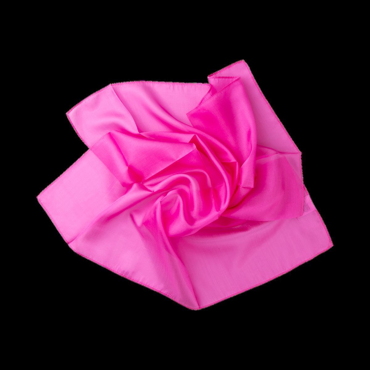 Einfarbiges pinkes Seidentuch Bandana