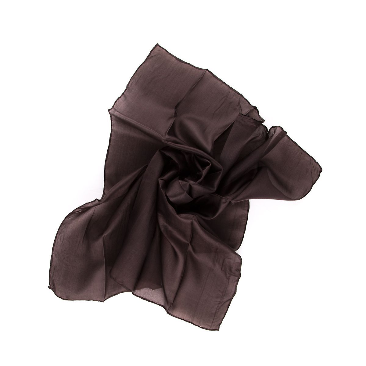 Einfarbiges Dunkelbraunes Seidentuch