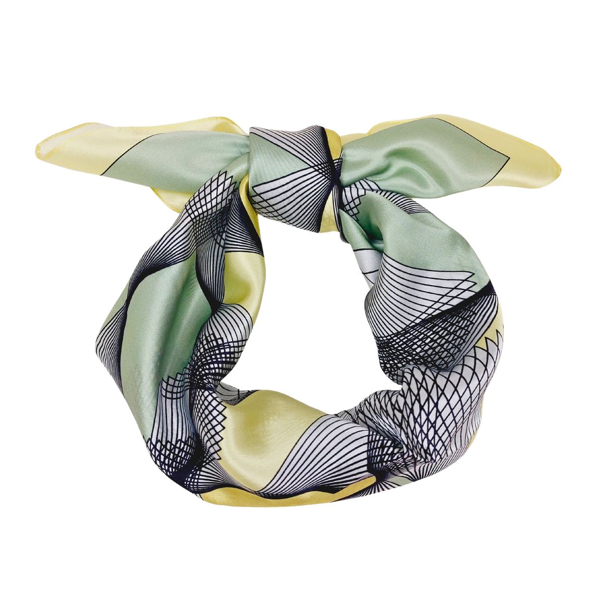 Seidentuch mit geometrischem Grafikdruck