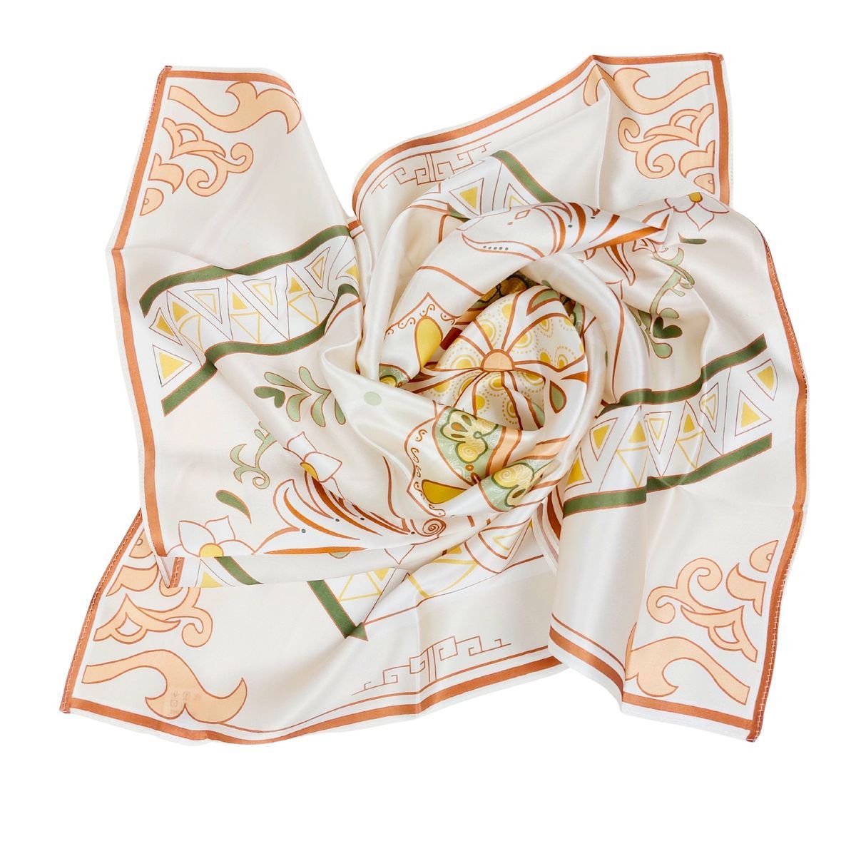 Klassisches beiges Seidentuch Halstuch