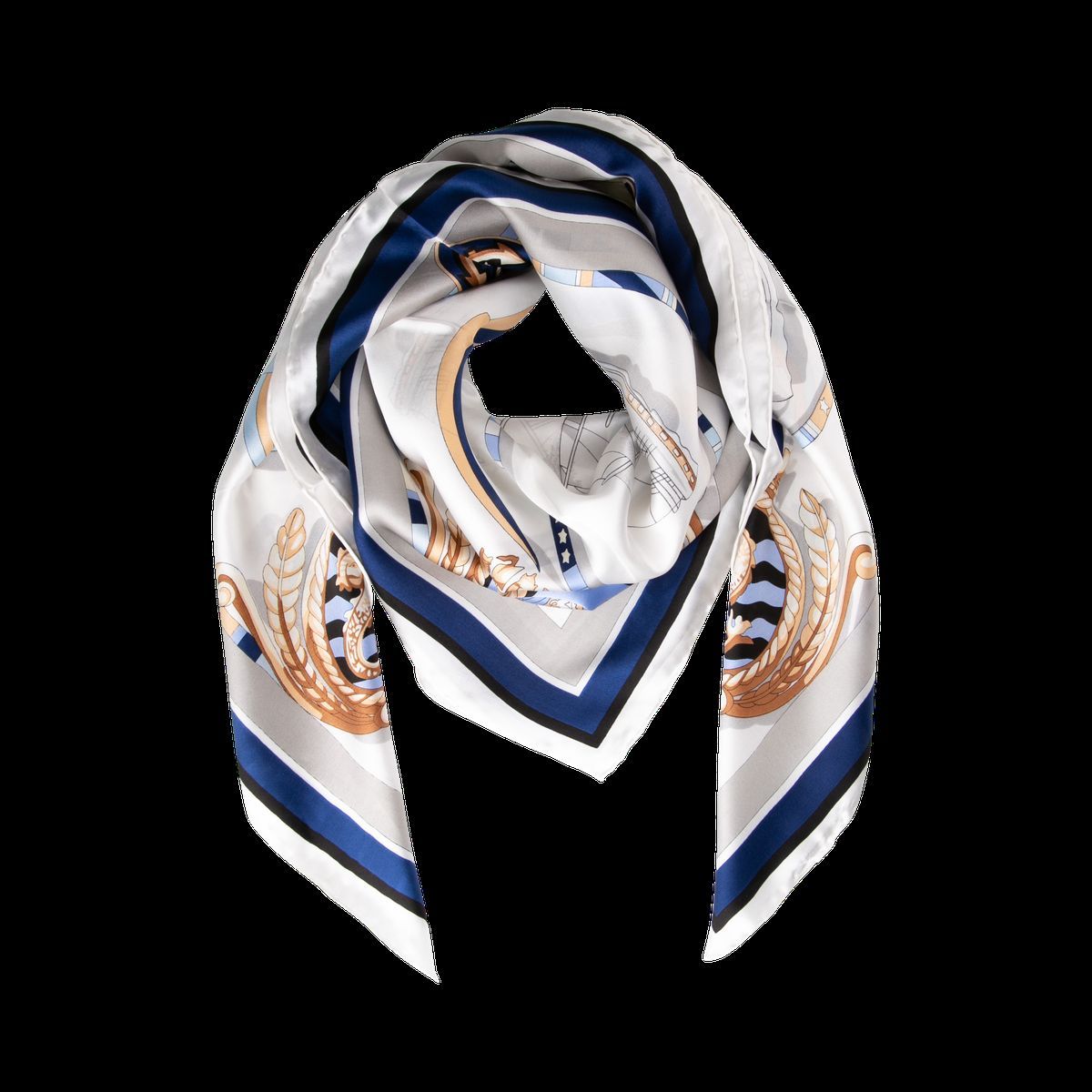 Elegantes Seidentuch mit nautischem Muster