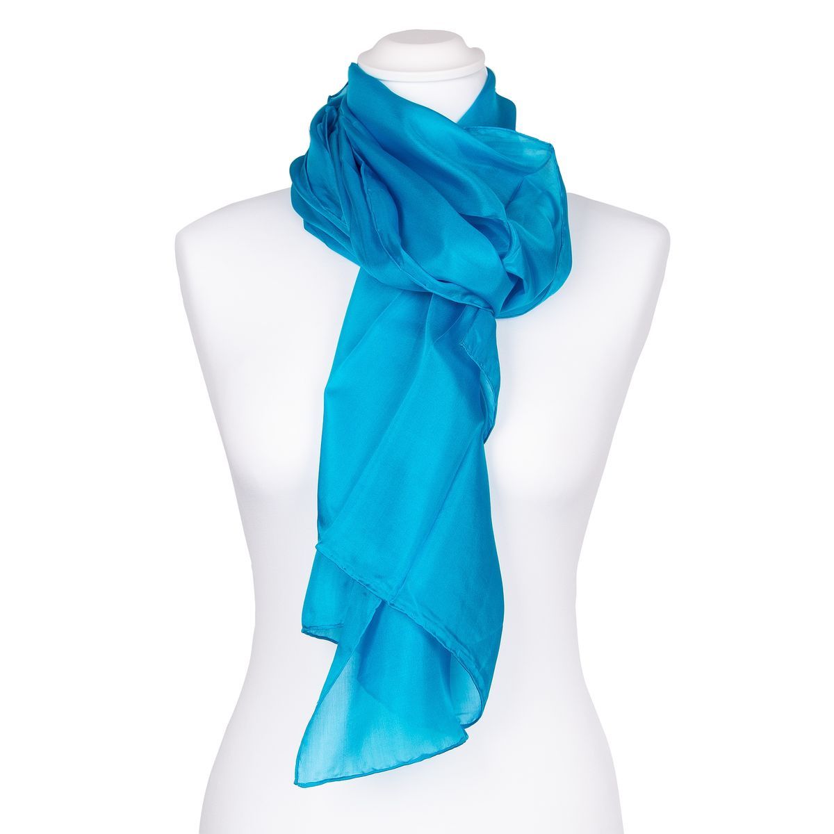 Türkis Seidenschal Leichte Stola