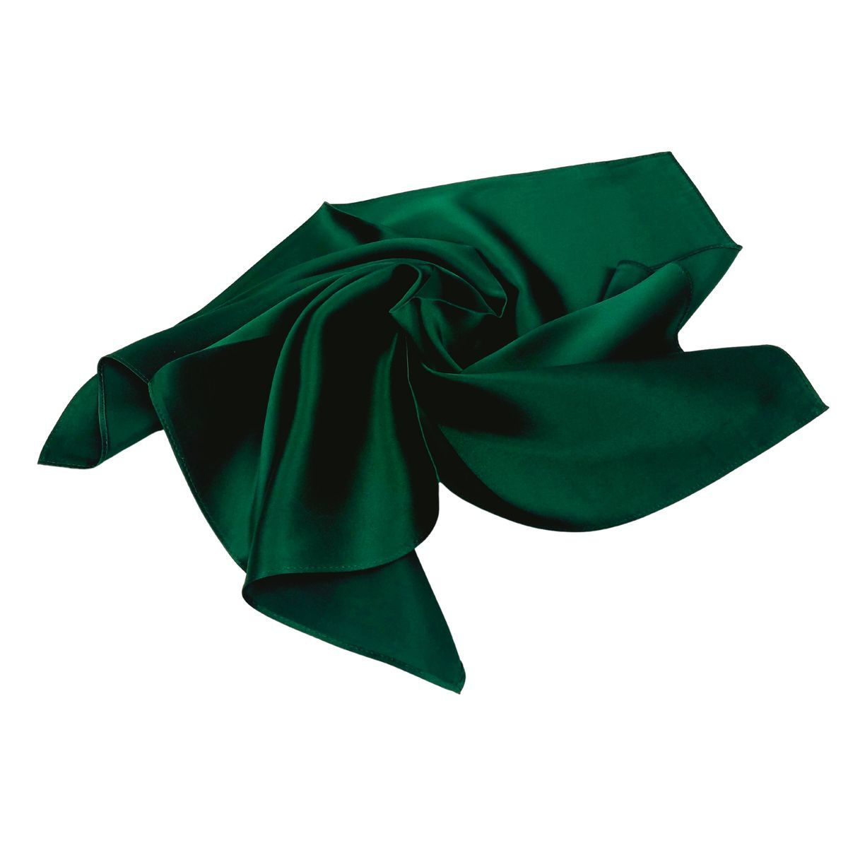 Seiden Satin Tuch Waldgrün