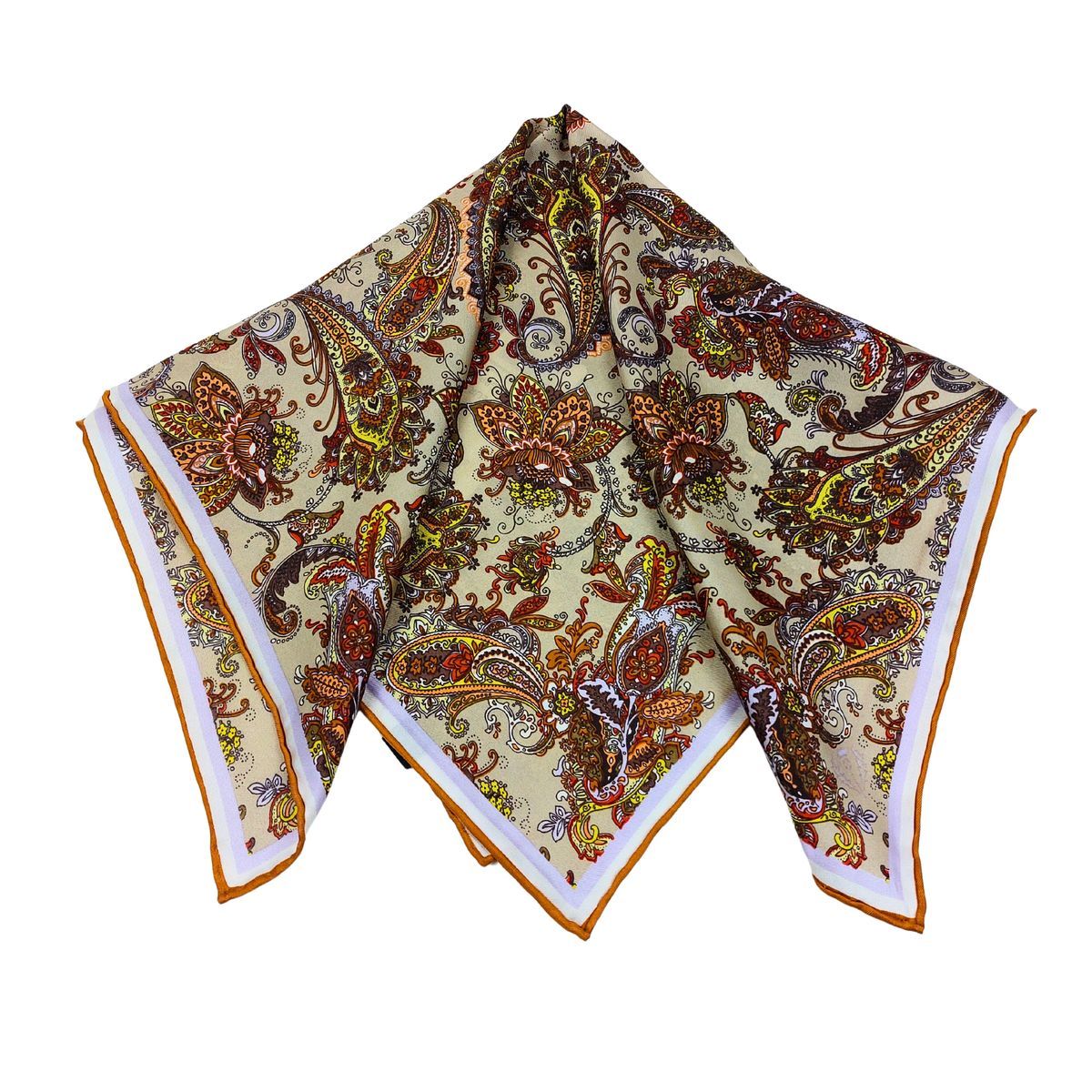 Seiden Nickituch mit Paisley Muster