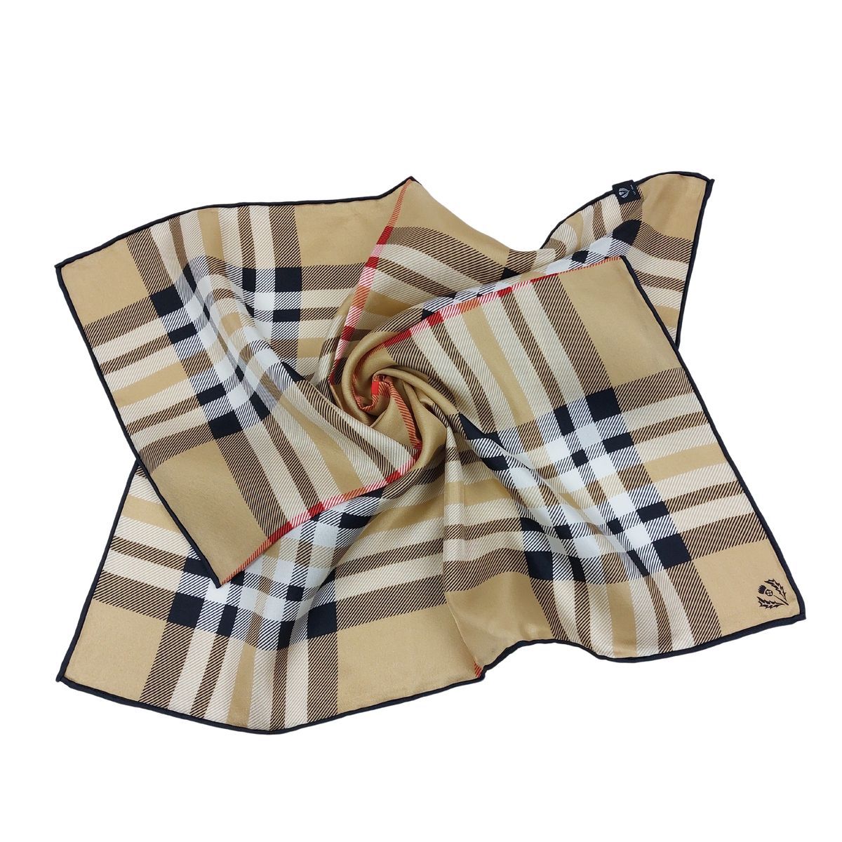 Klassisches kariertes Seiden Halstuch Nickituch