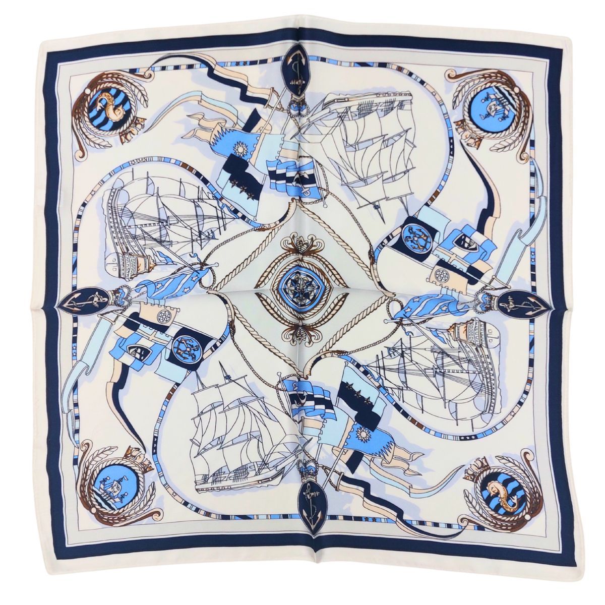 Maritimes Seidentuch nautischer Druck