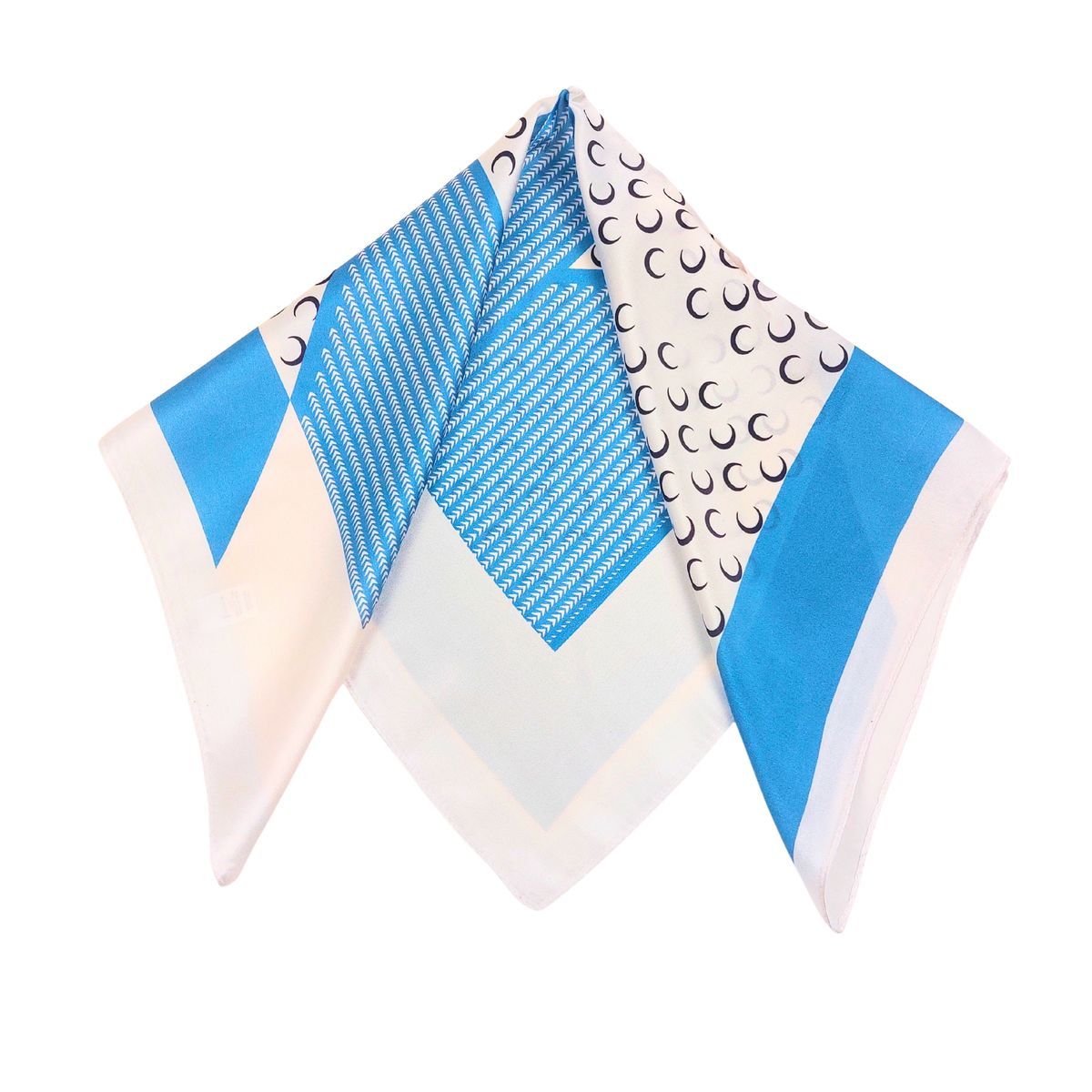 Patchwork-Muster Seiden Nickituch Bandana