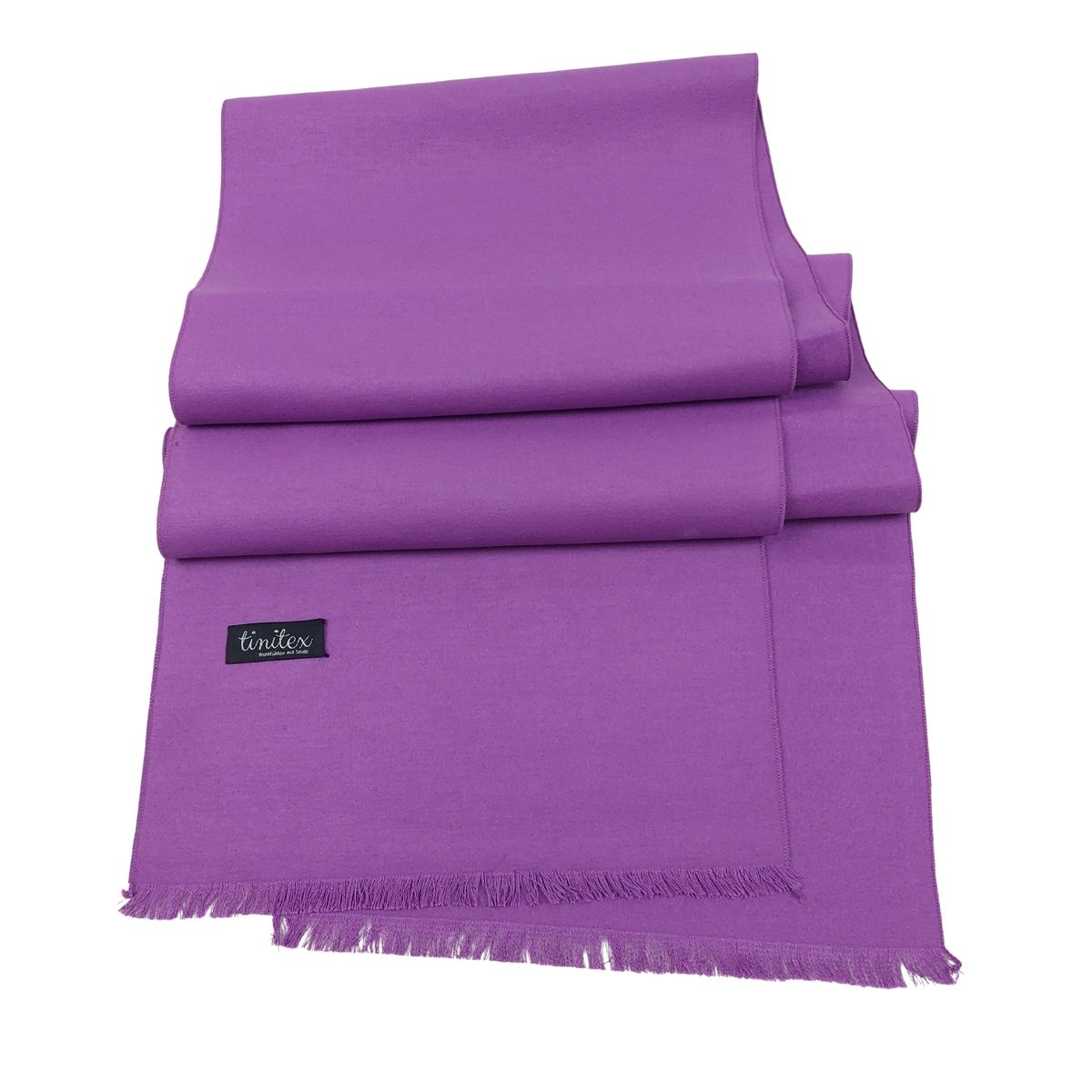 Einfarbiger Seidenflanell Schal