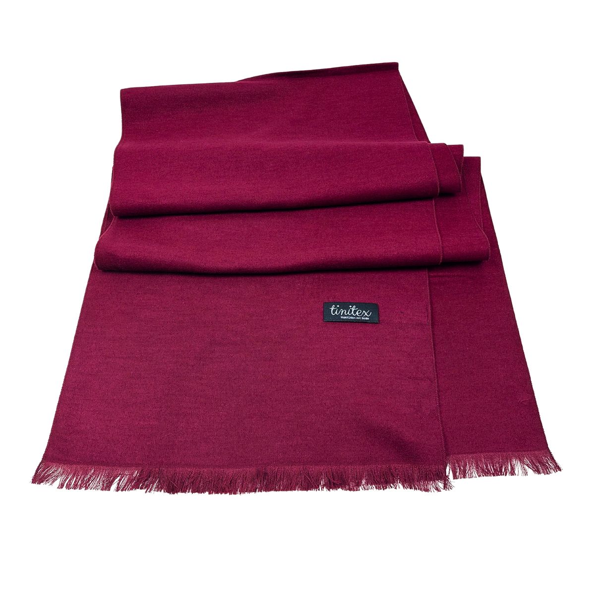 Auberginefarbener Winter Schal aus Seidenflanell