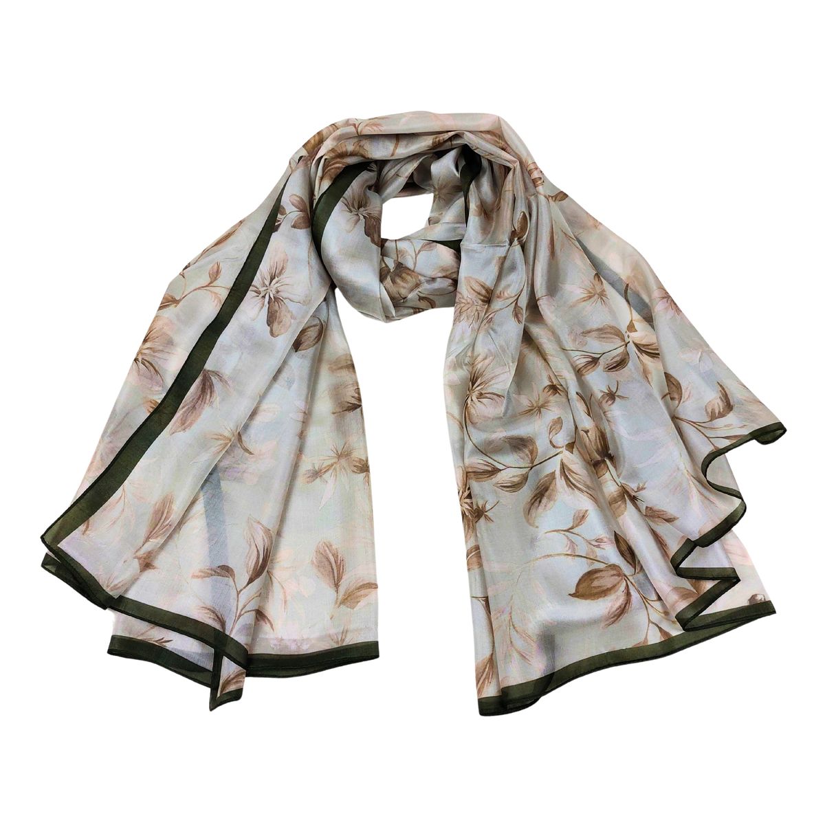 Eleganter Seidenschal mit floralem Print