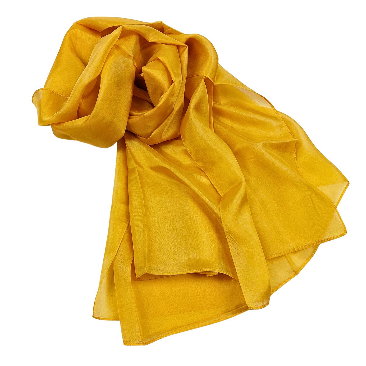 Seidenschal Halstuch Schal XXL Bernstein