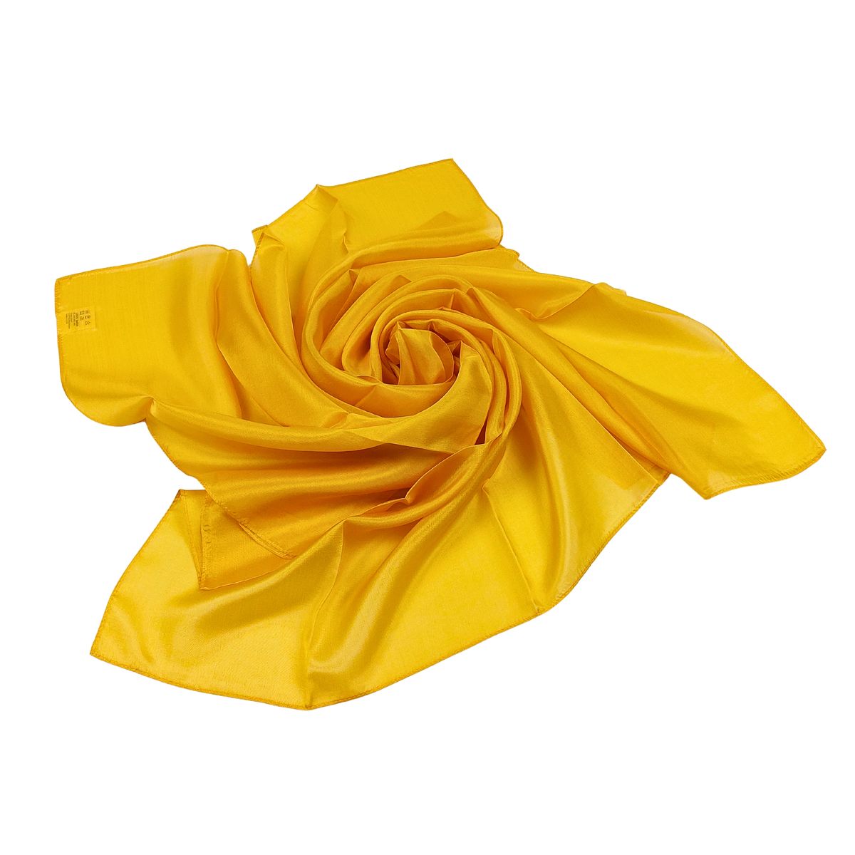 Einfarbiger Schal aus bernsteinfarbener Seide