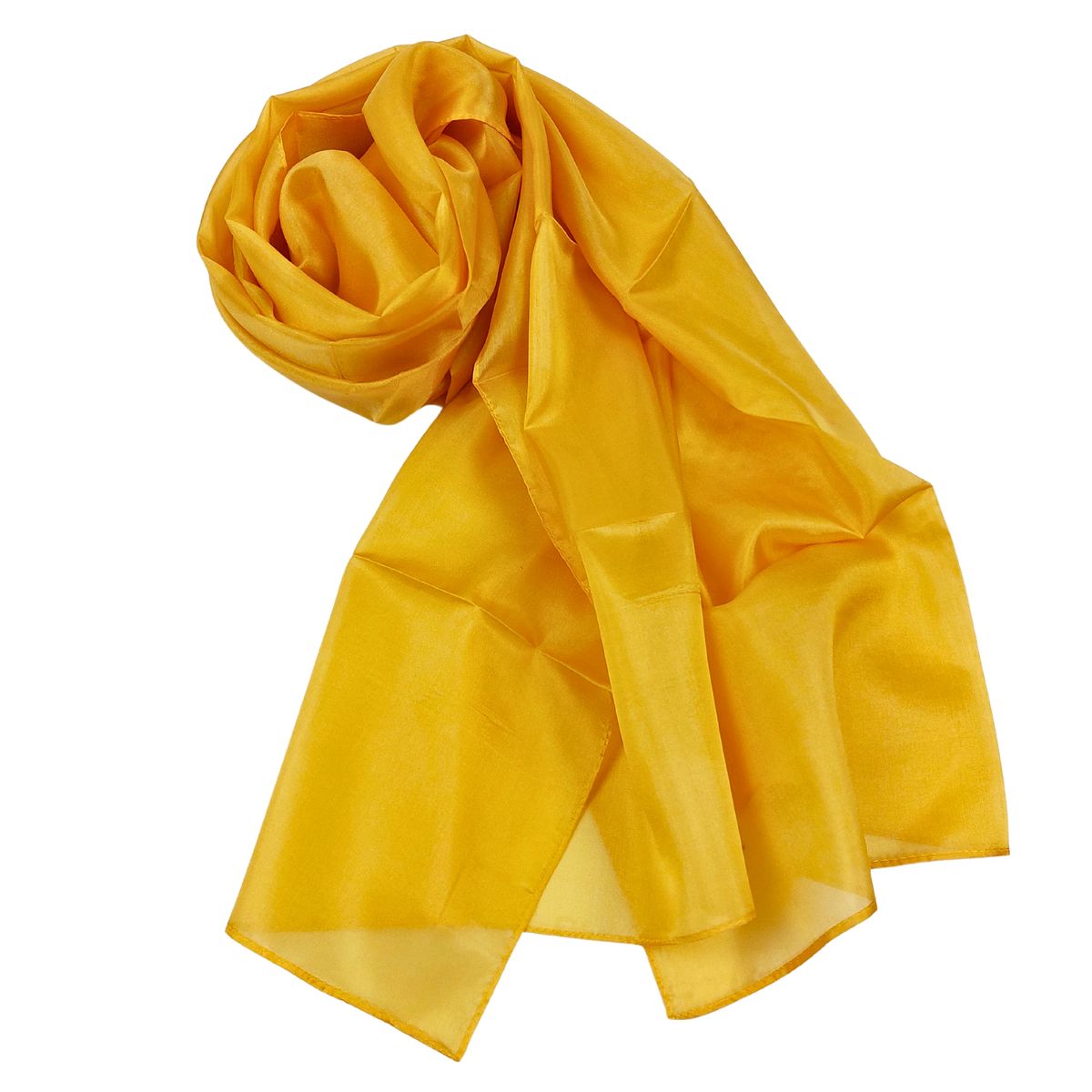 Eleganter Seidenschal Stola Bernstein