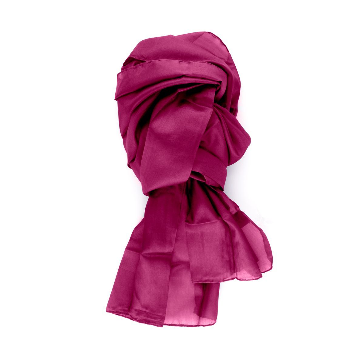 Eleganter einfarbiger Seidenschal in Lila