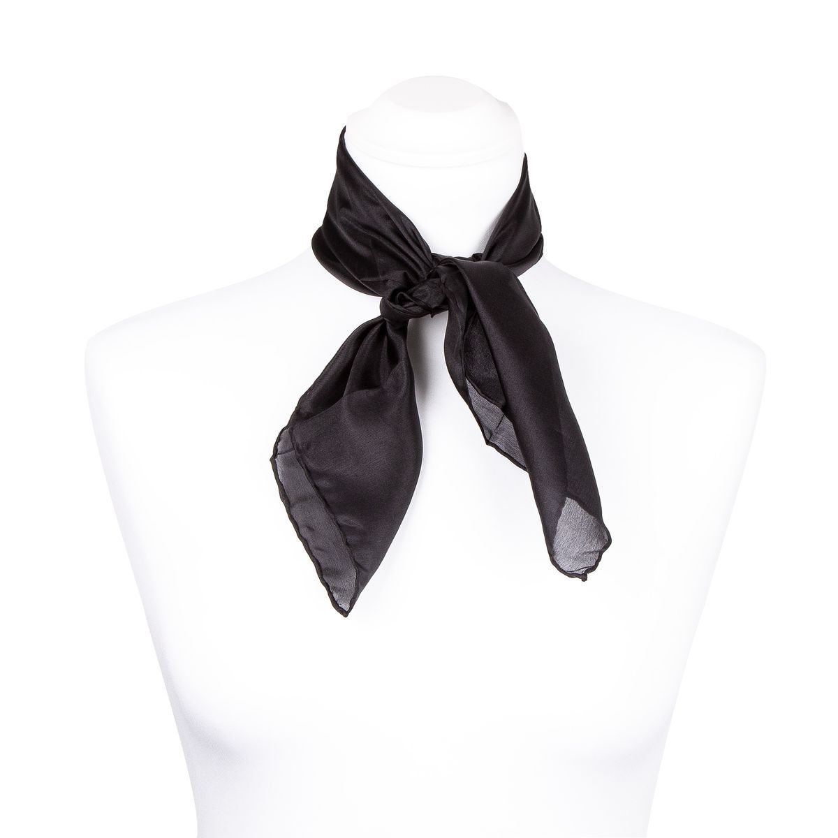 Einfarbiger schwarzer Seiden Nickituch