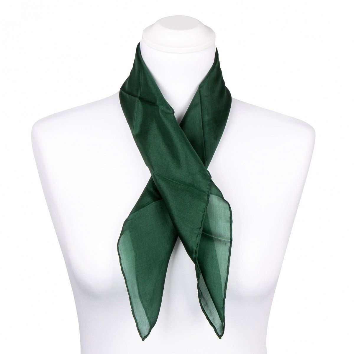 Elegantes Seidenhalstuch Waldgrün