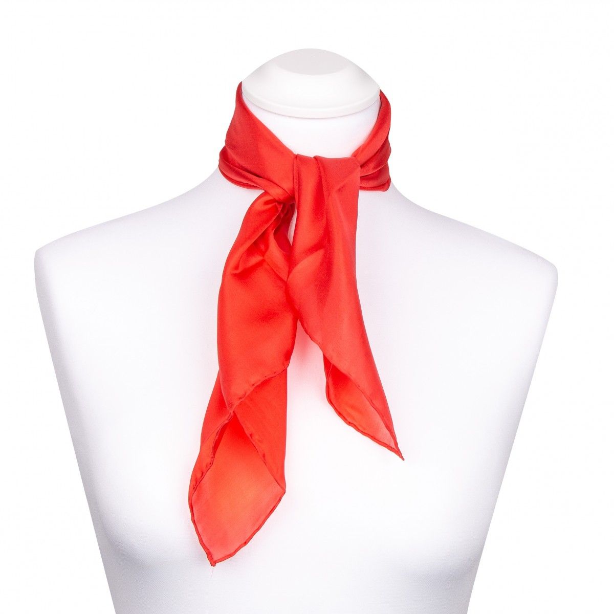 Leuchtendes feuerrotes Seidentuch