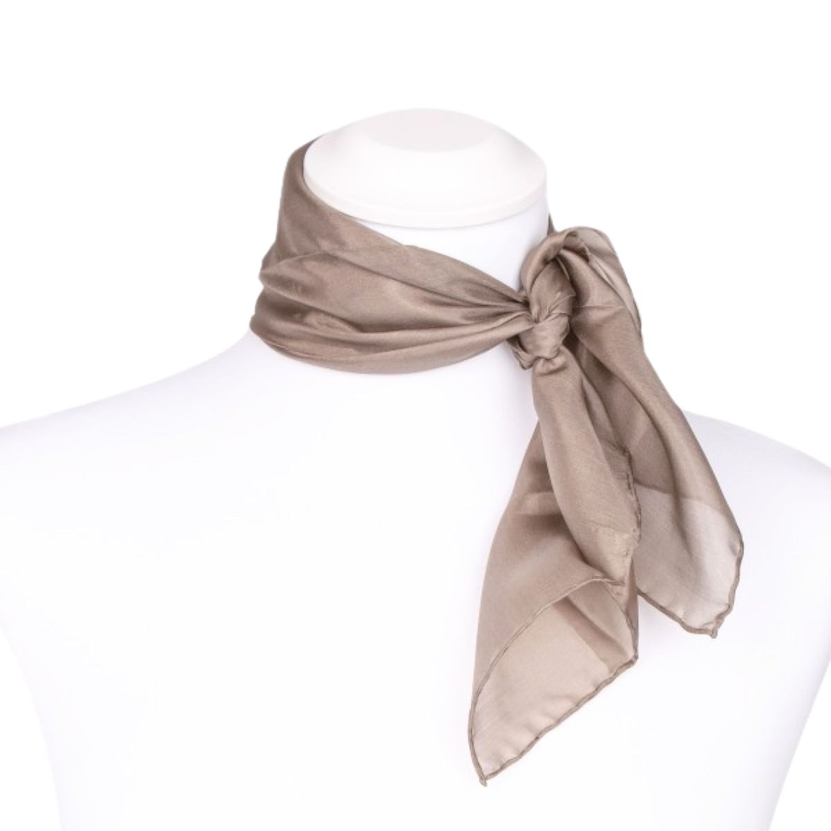 Seiden Nickituch Halstuch Pongé Beige