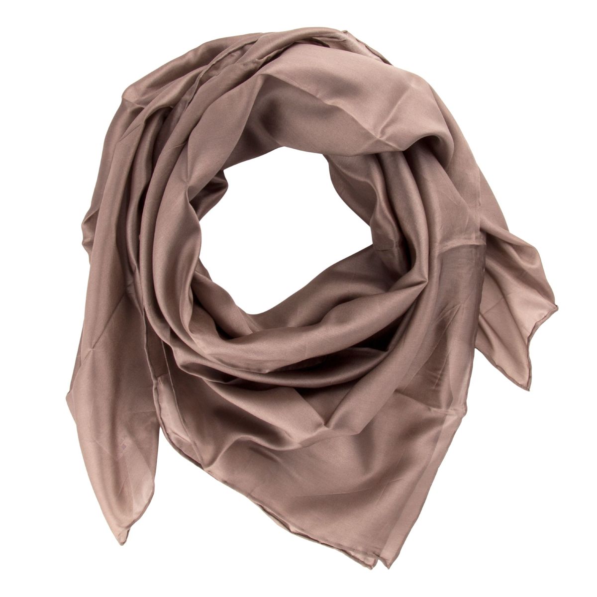 Einfarbiger beiger Seidenschal
