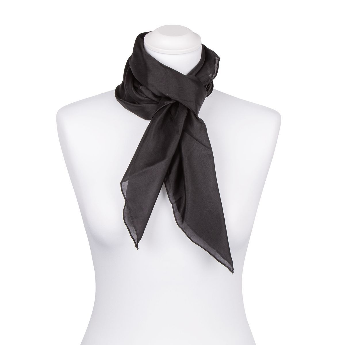 Klassisches schwarzes Seidentuch