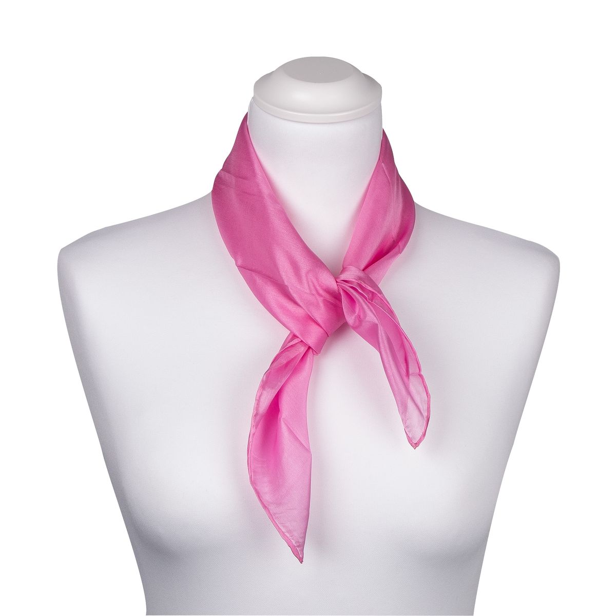 Einfarbiges rosa Seidenhalstuch