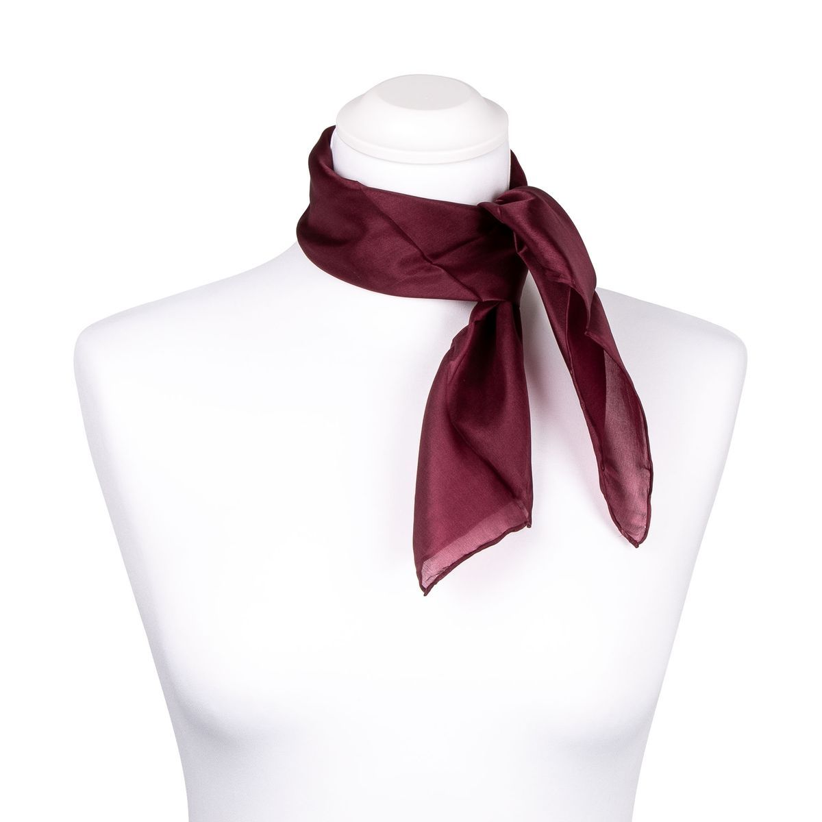Aubergine Seiden Halstuch Viereckig