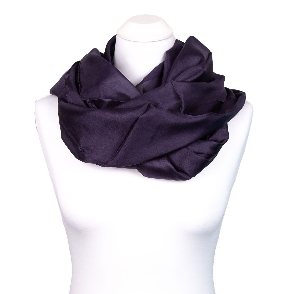 Dunkelblauer Seidenschal Halstuch Stola