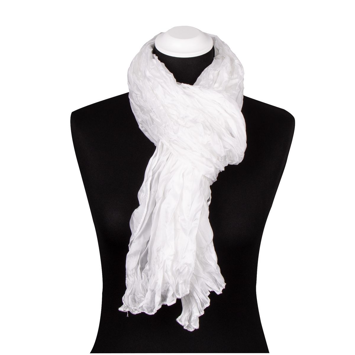 Seidenschal in Knitteroptik