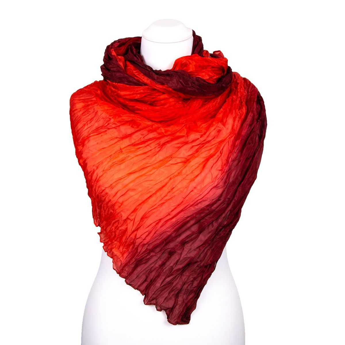 Ombre Crinkle Seidenschal Tuch