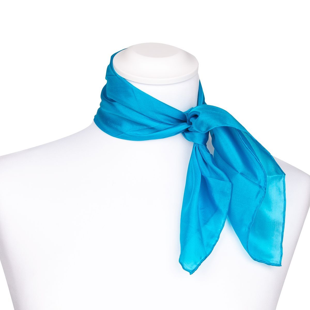 Blaugrünes Seiden-Nickituch Halstuch Bandana