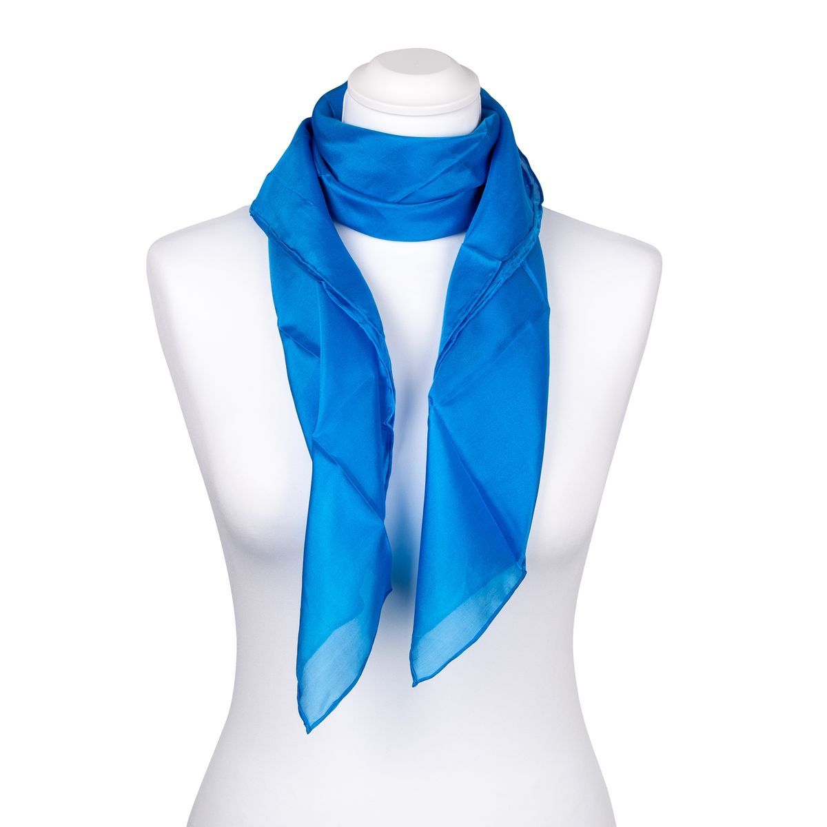 Brillantblaues Seidentuch Halstuch Quadratisch