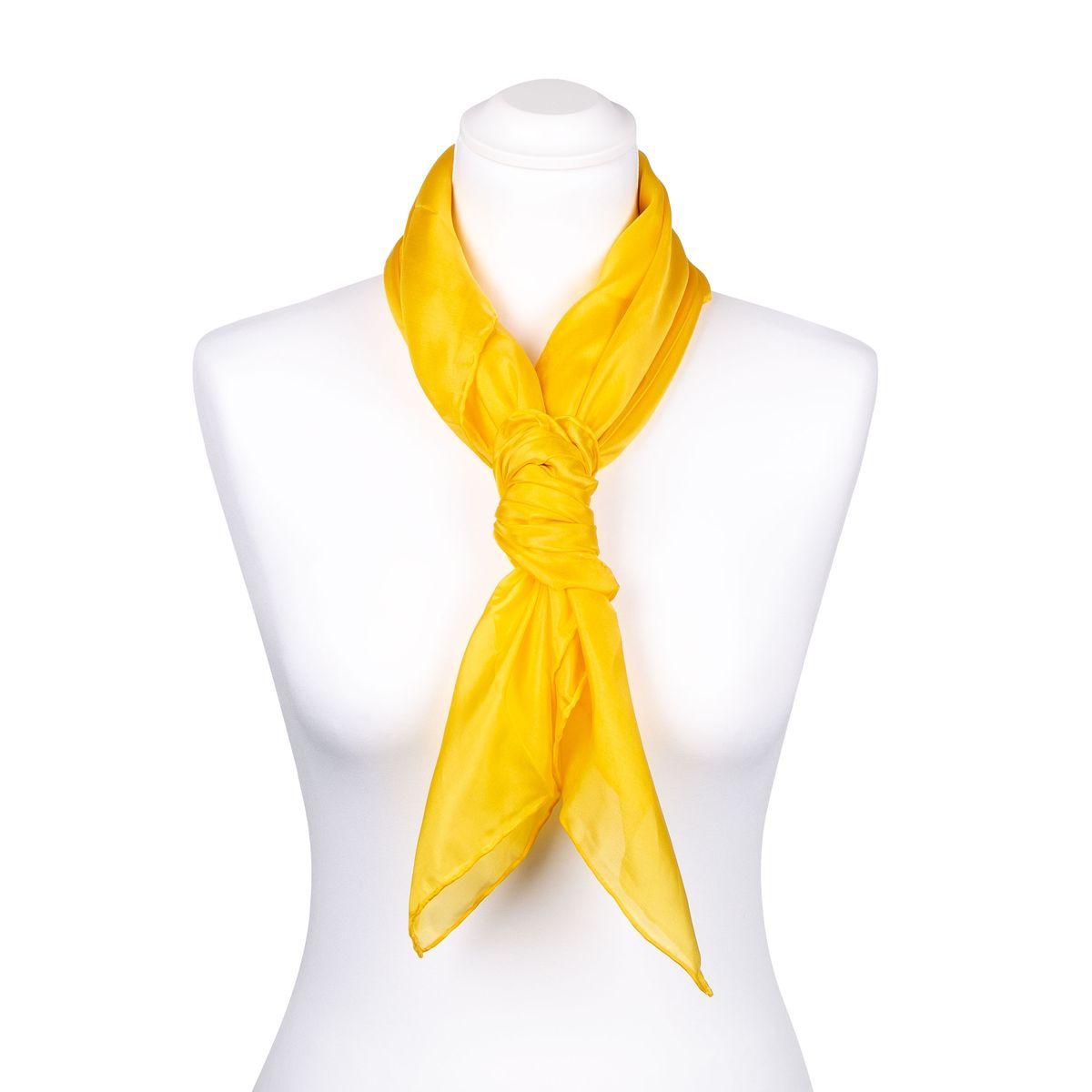 Einfarbiger gelber Seiden Schal