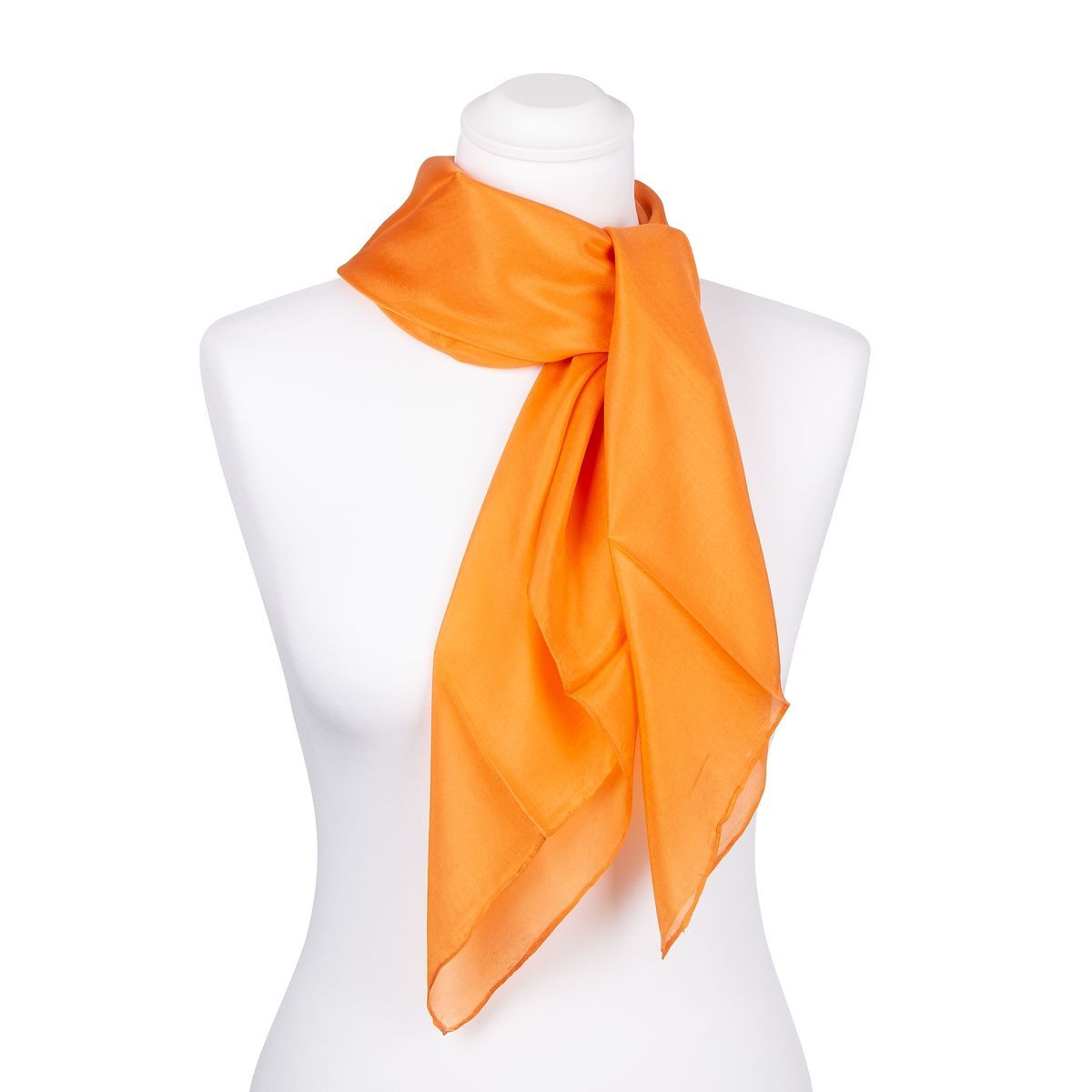 Orange Seidenschal Quadratisches Halsaccessoire