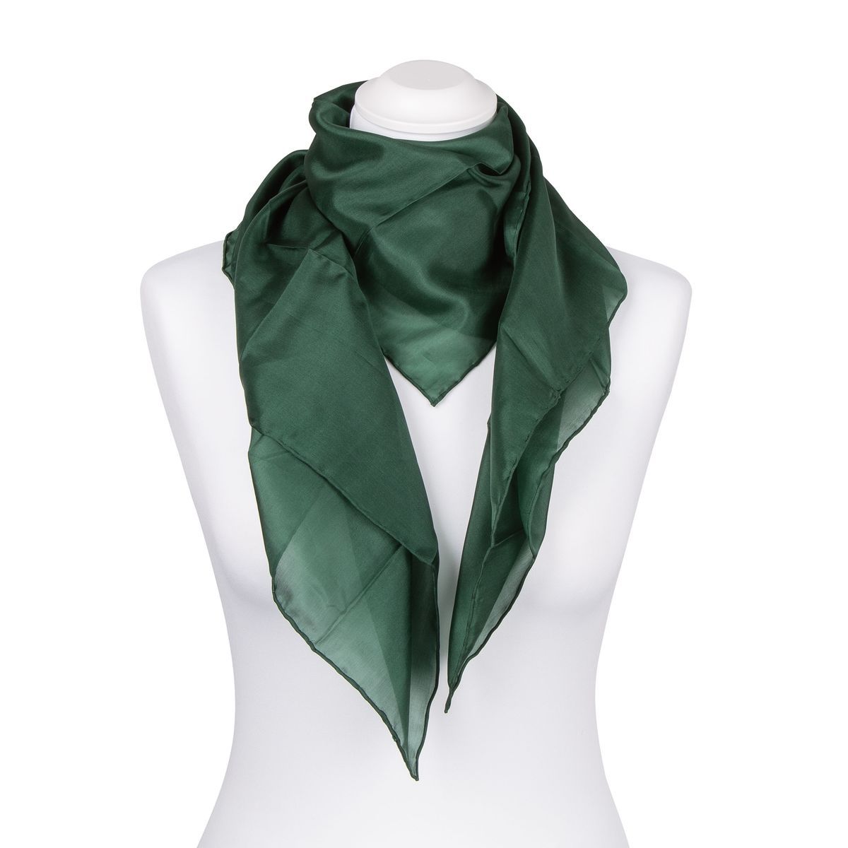 Eleganter waldgrüner Seidenschal