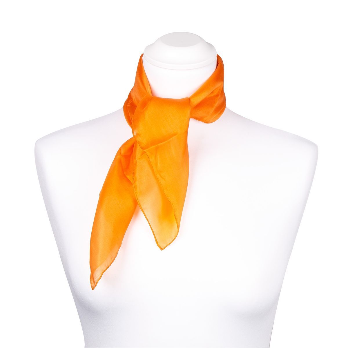 Leuchtend orangefarbenes Seiden Halstuch