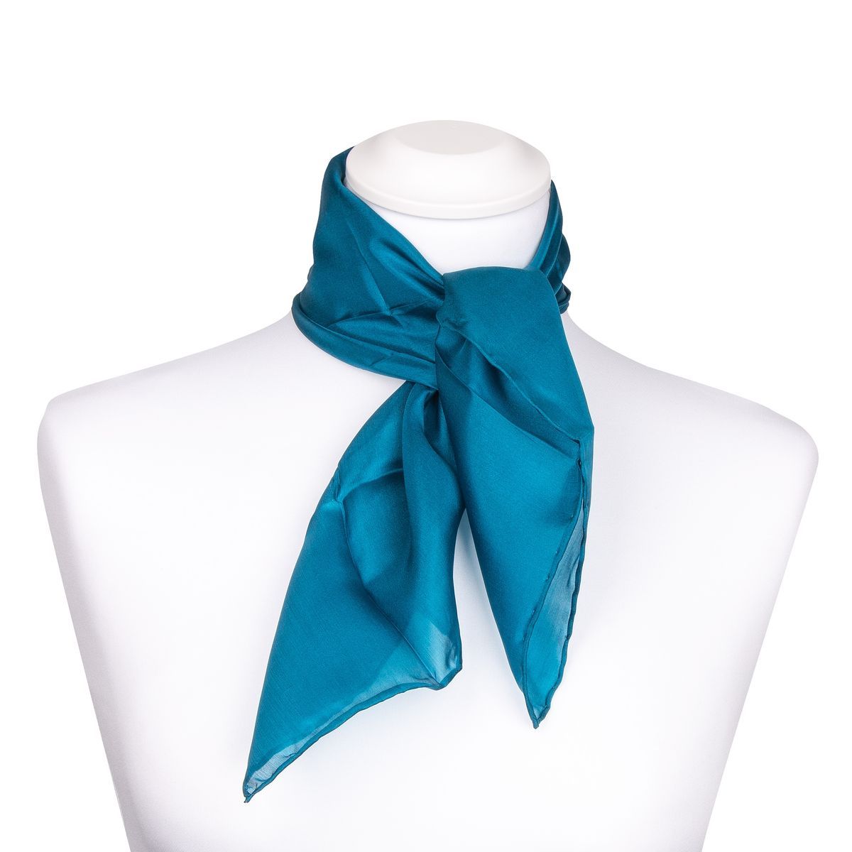 Seiden Halstuch Quadratisch Petrol