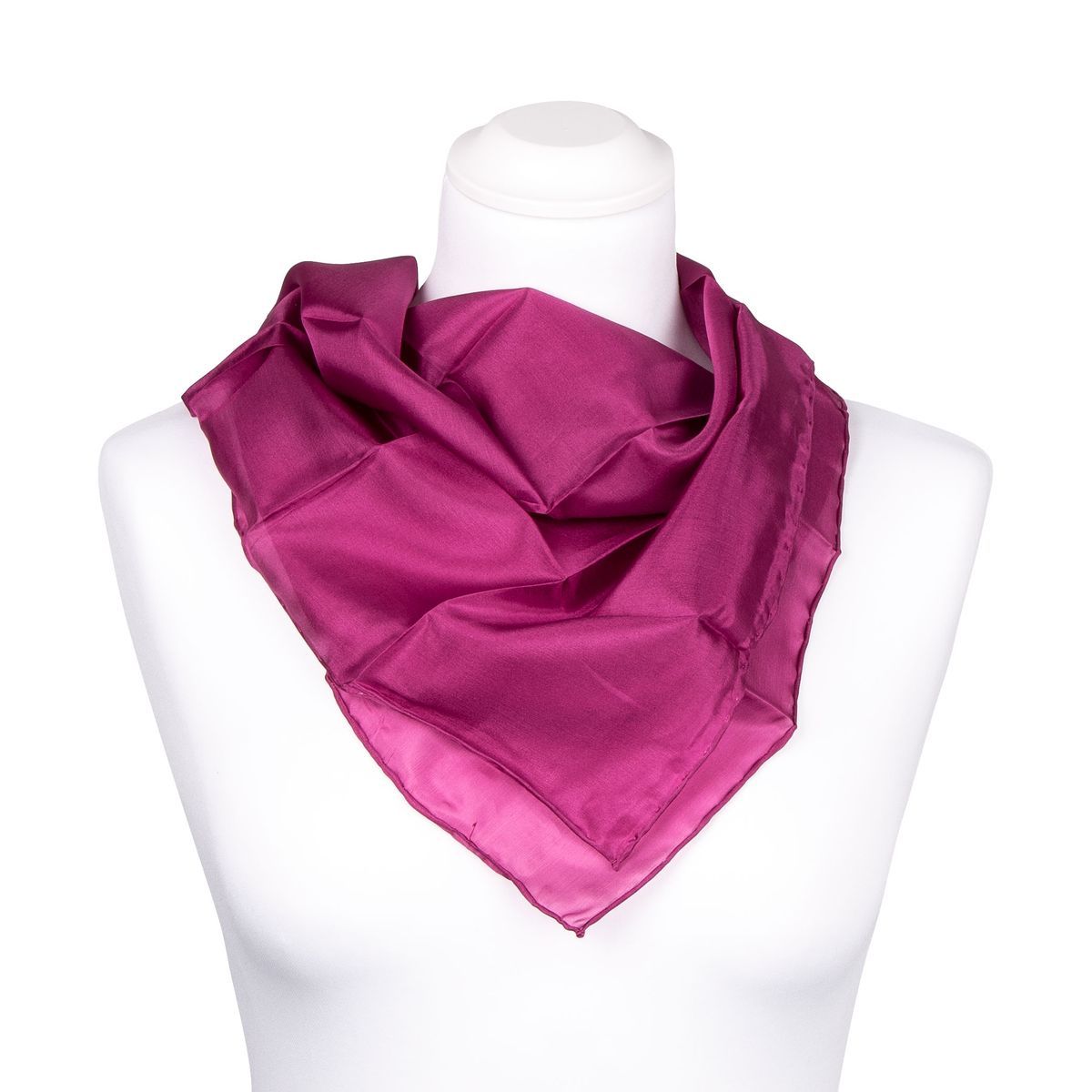 Einfarbiges Seidenhalstuch Lila