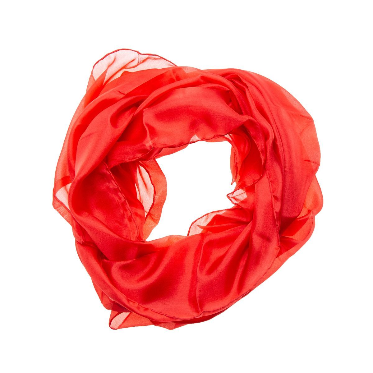 Feuerroter Seidenschal Halstuch Stola