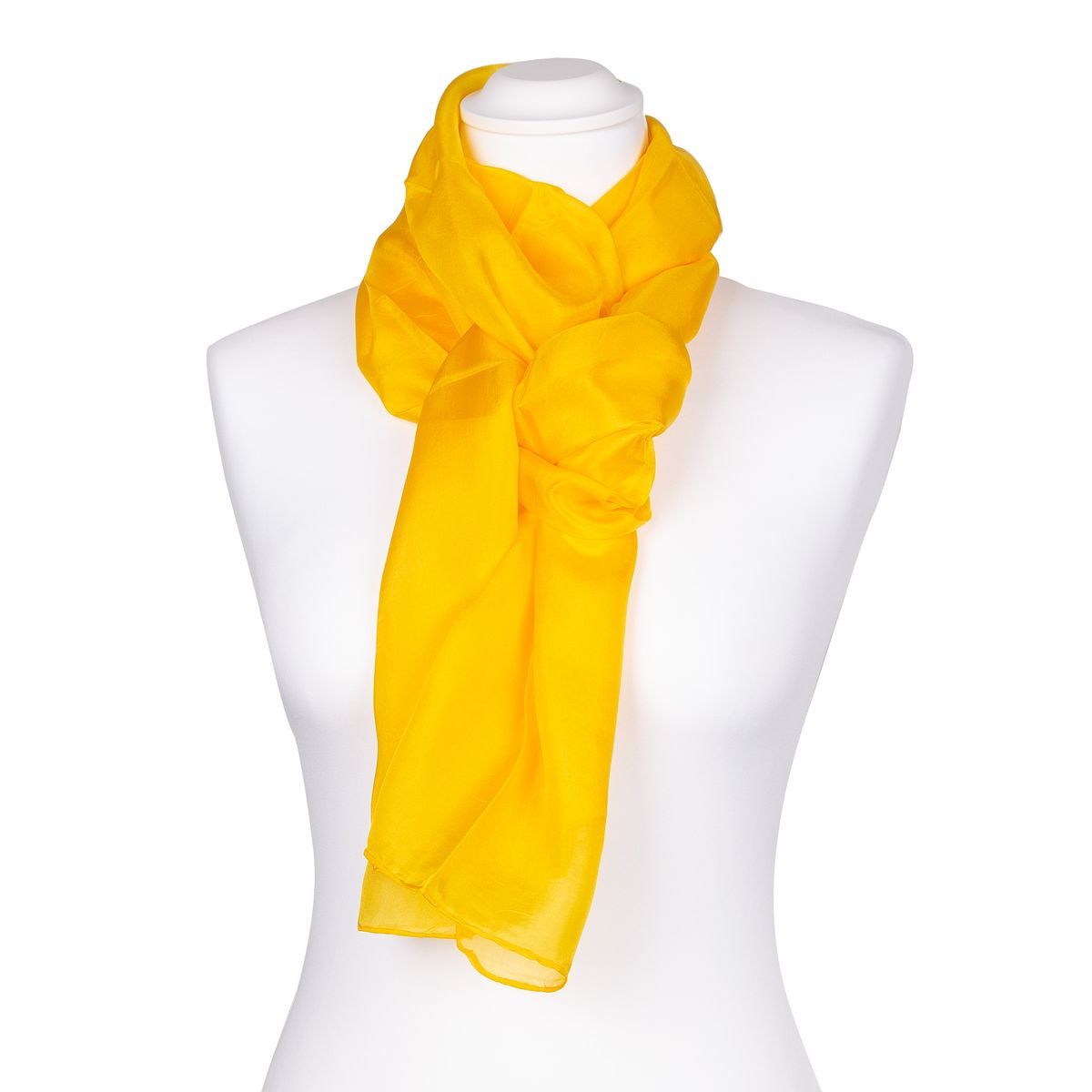 Gelber Seidenschal leicht elegant