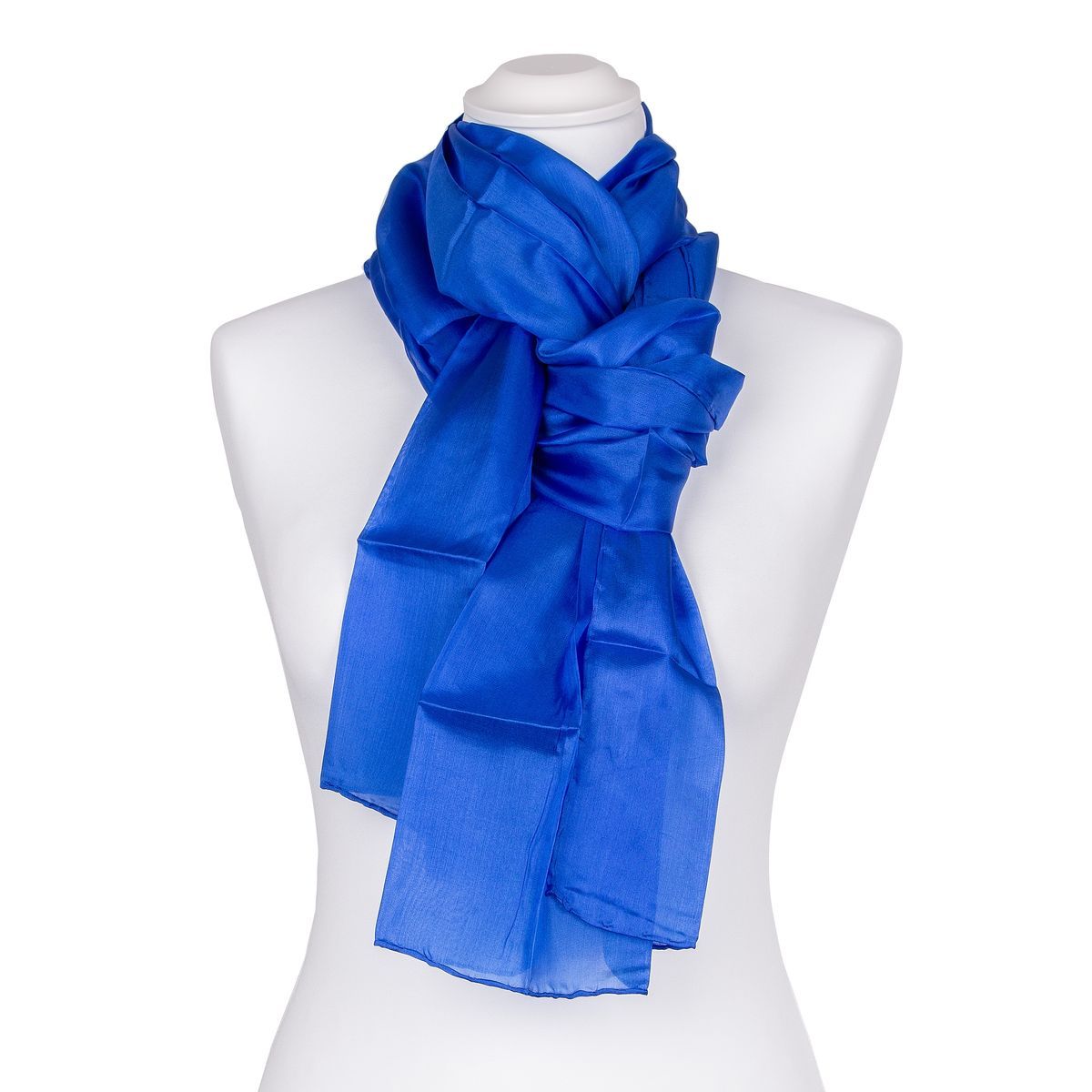 Königsblauer Seidenschal Halstuch