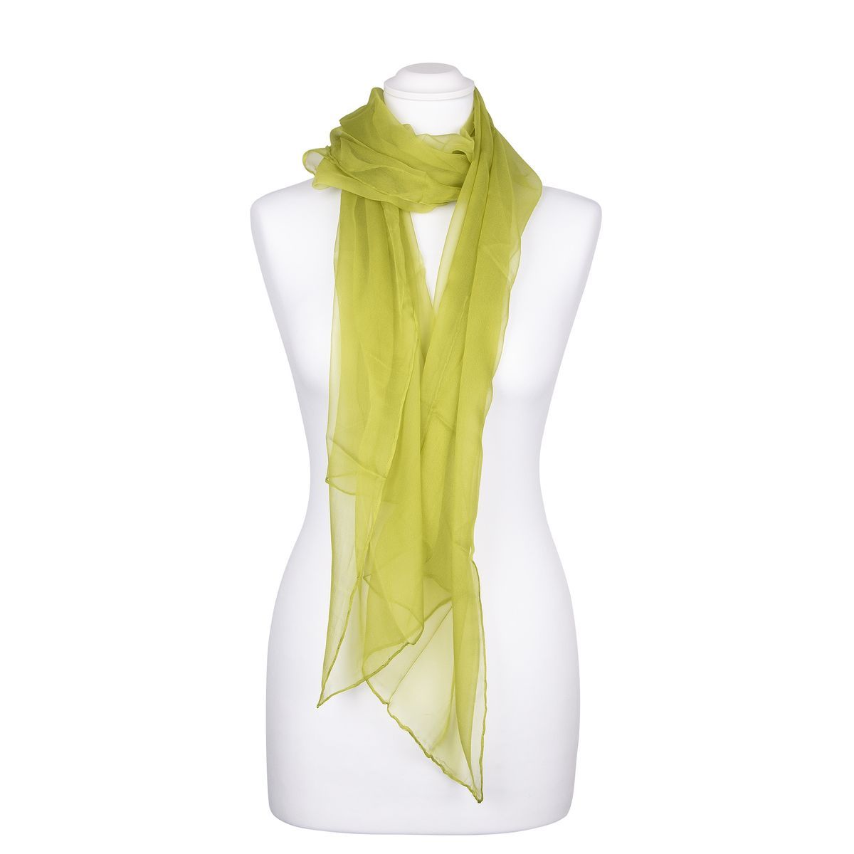 Eleganter Chiffon Seidenschal Limone