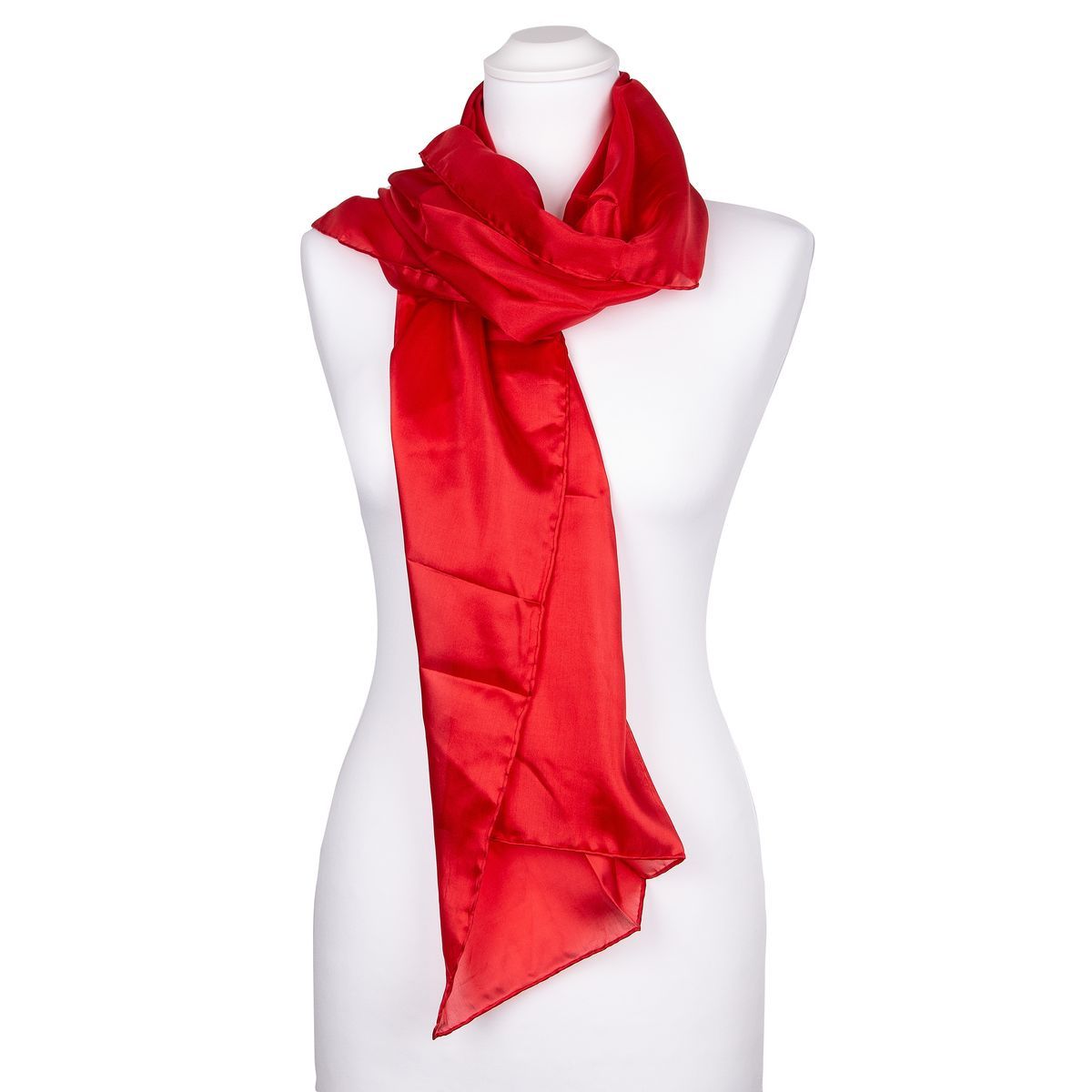 Eleganter tiefroter Seidenschal